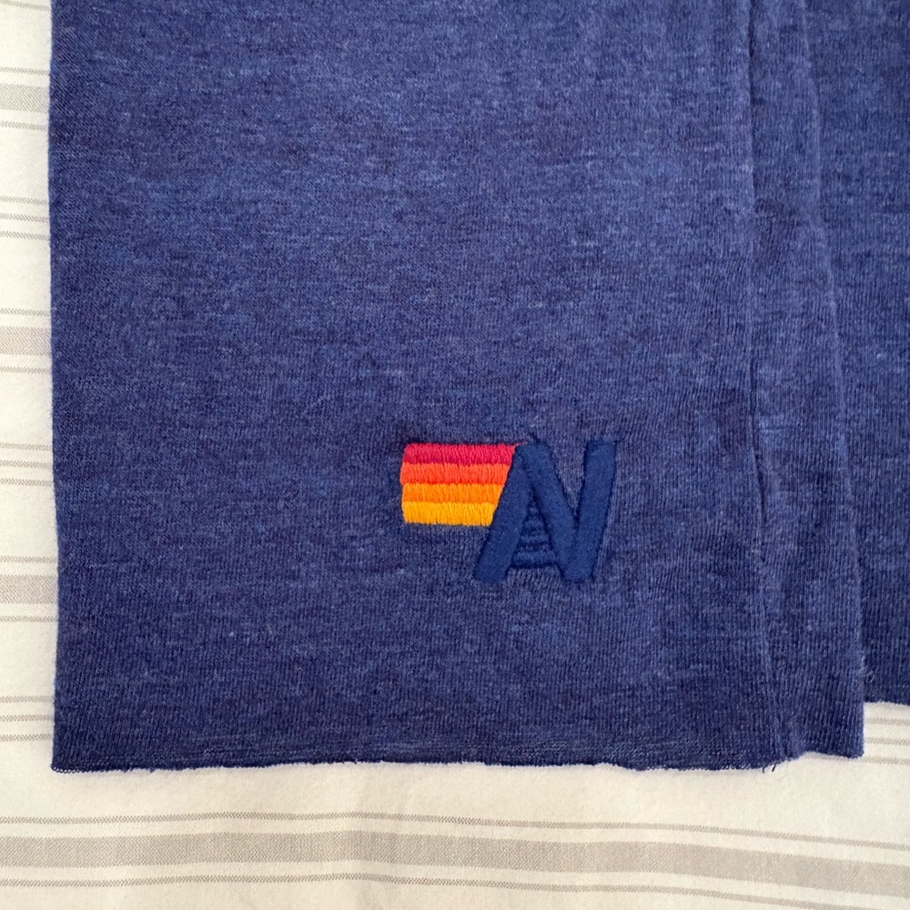 Aviator Nation Navy Blue Short Sleeve Tee with Embroidered Tiger - Picture 5 of 6